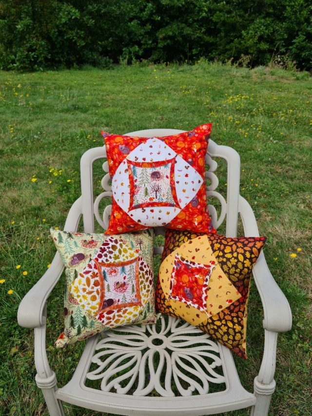 Cathedral Window Cushion Kit: Autumn