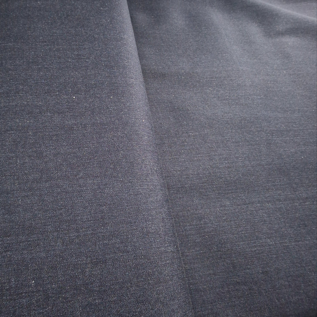 Blue denim fabric available at Eau Brink Studio