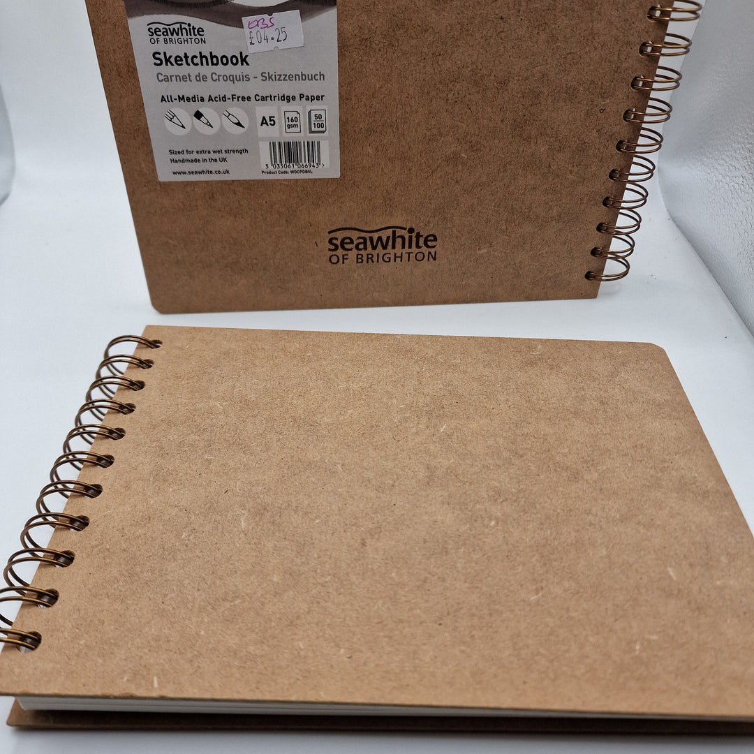 SeaWhite A5 Sketchbook - 160gsm Cartridge Paper for All Media