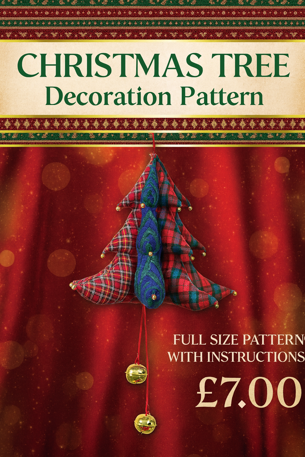 π Christmas Tree Hanging Decoration Pattern