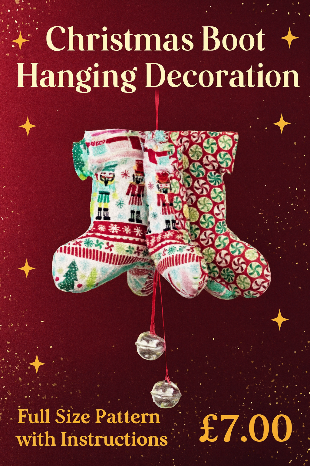 Christmas Boot Hanging Decoration Pattern