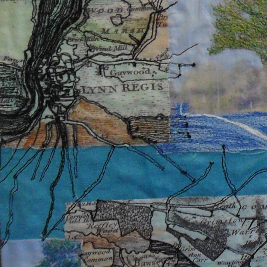 Home is Where the Map Is: Textile Art with Maps and Embroidery