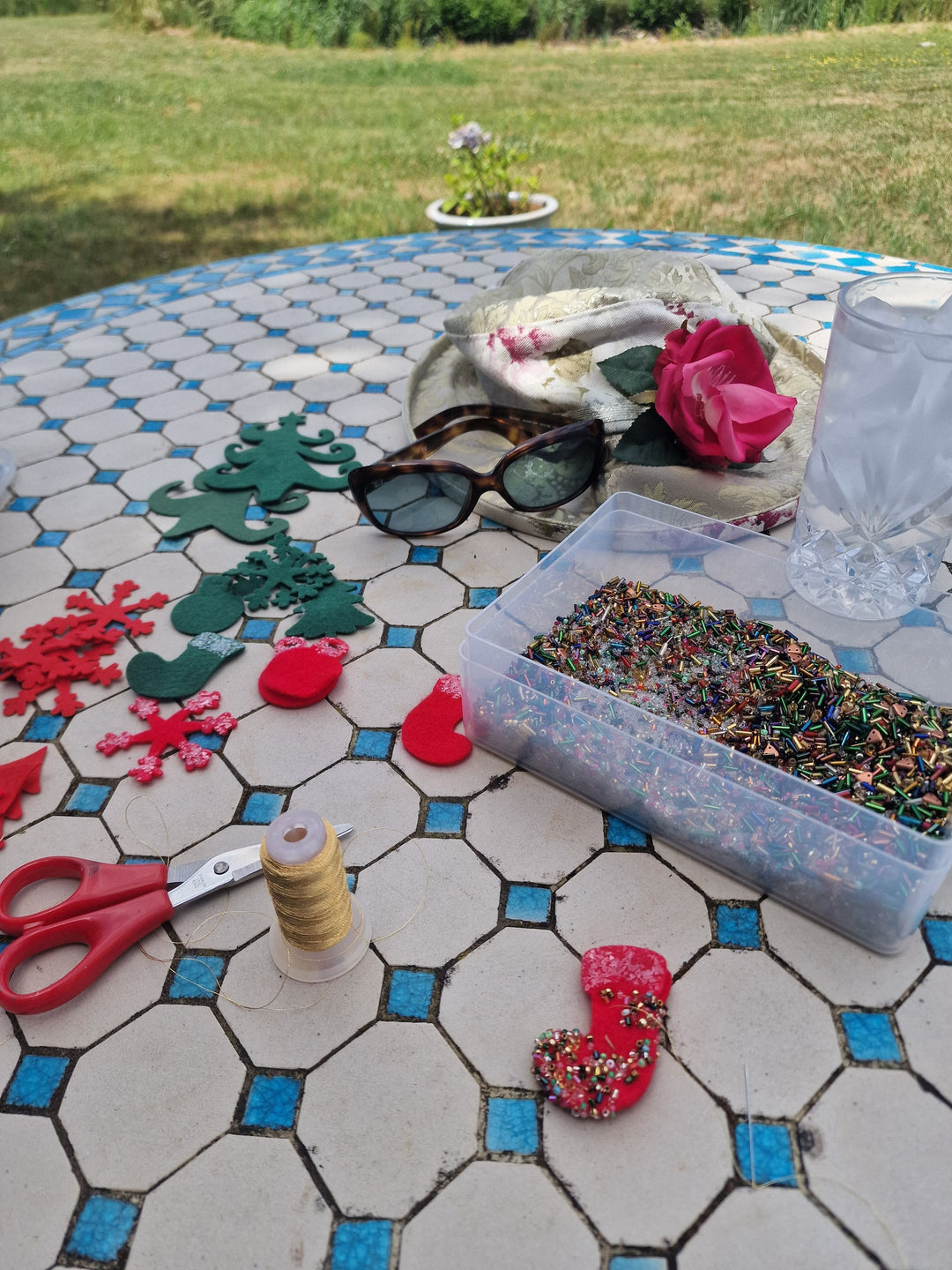 Following the Shade: Sewing Through a Summer Heatwave