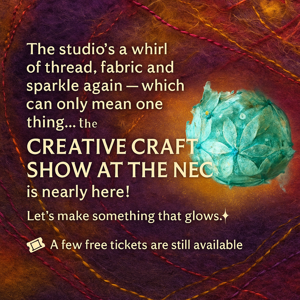 ✨ Preparing for the NEC Creative Craft Show – Stitching Light into Every Thread