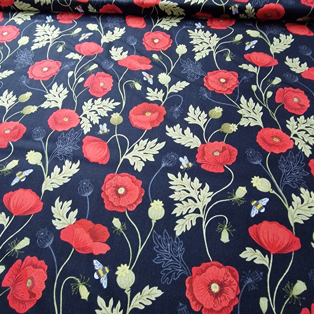 Lewis and Irene Poppies Fabric - 15 colours