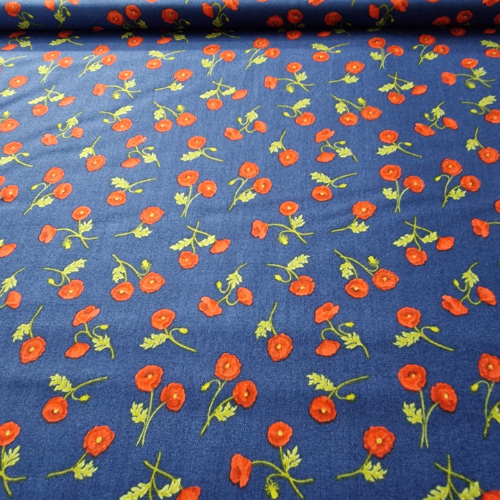 Lewis and Irene Poppies Fabric - 15 colours