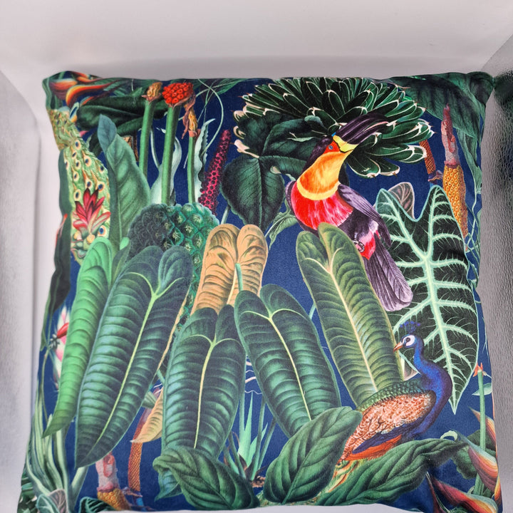 Luxurious Tropical Velvet Cushion