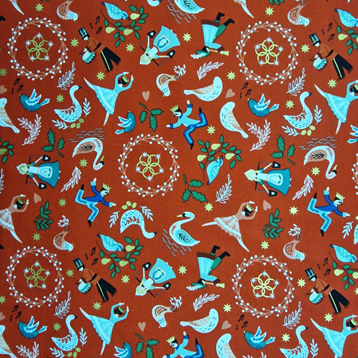 Lewis & Irene 12 Days of Christmas Fabric Collection