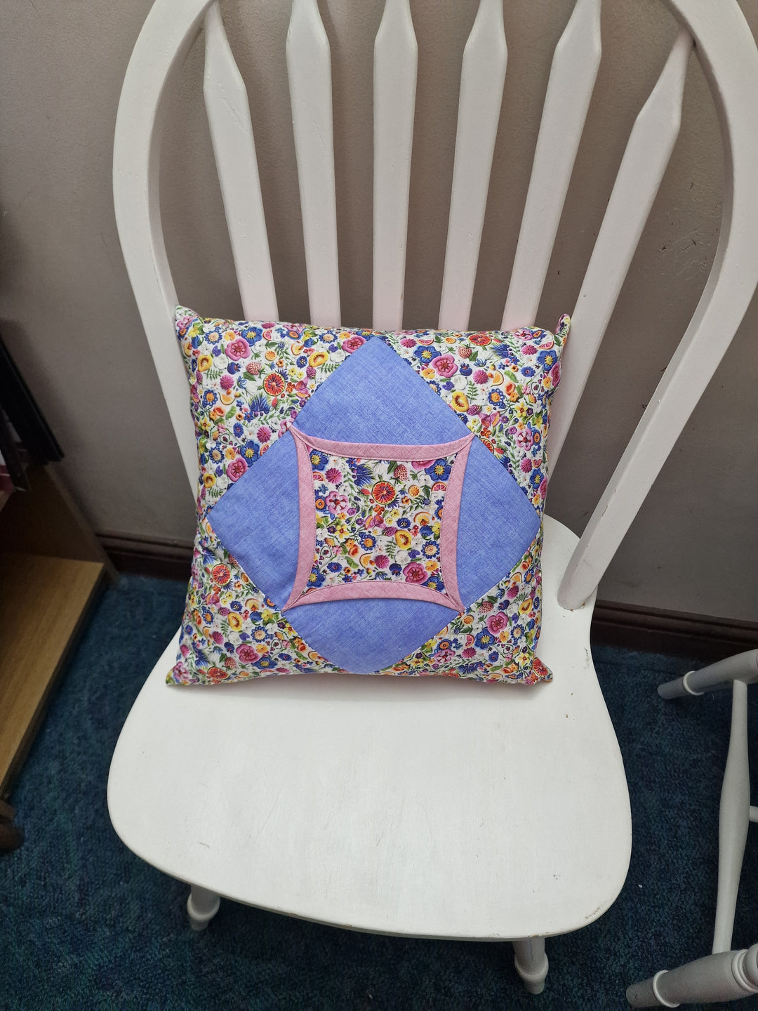 Cathedral Window Cushions – Handmade 14.5" Cushions