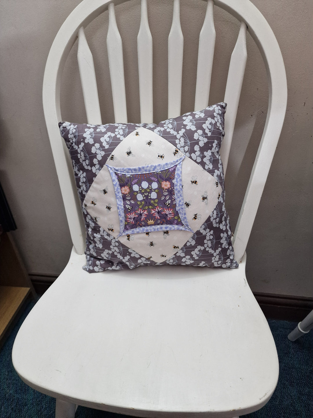 Cathedral Window Cushions – Handmade 14.5" Cushions
