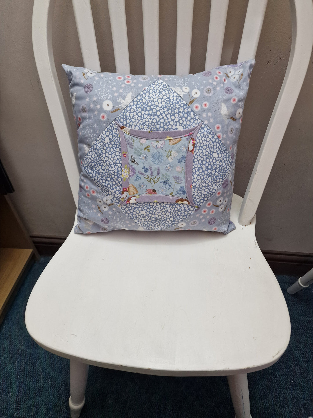 Cathedral Window Cushions – Handmade 14.5" Cushions