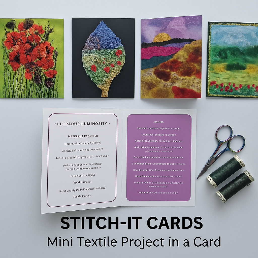 Textile Card 🪡 Inspiration Cards for Textile Artists – £2 Each – Eau Brink Studio