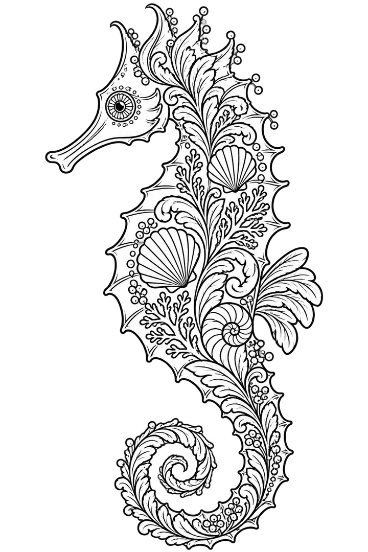 Decorative Creatures: Contemporary Crewelwork – Seahorse