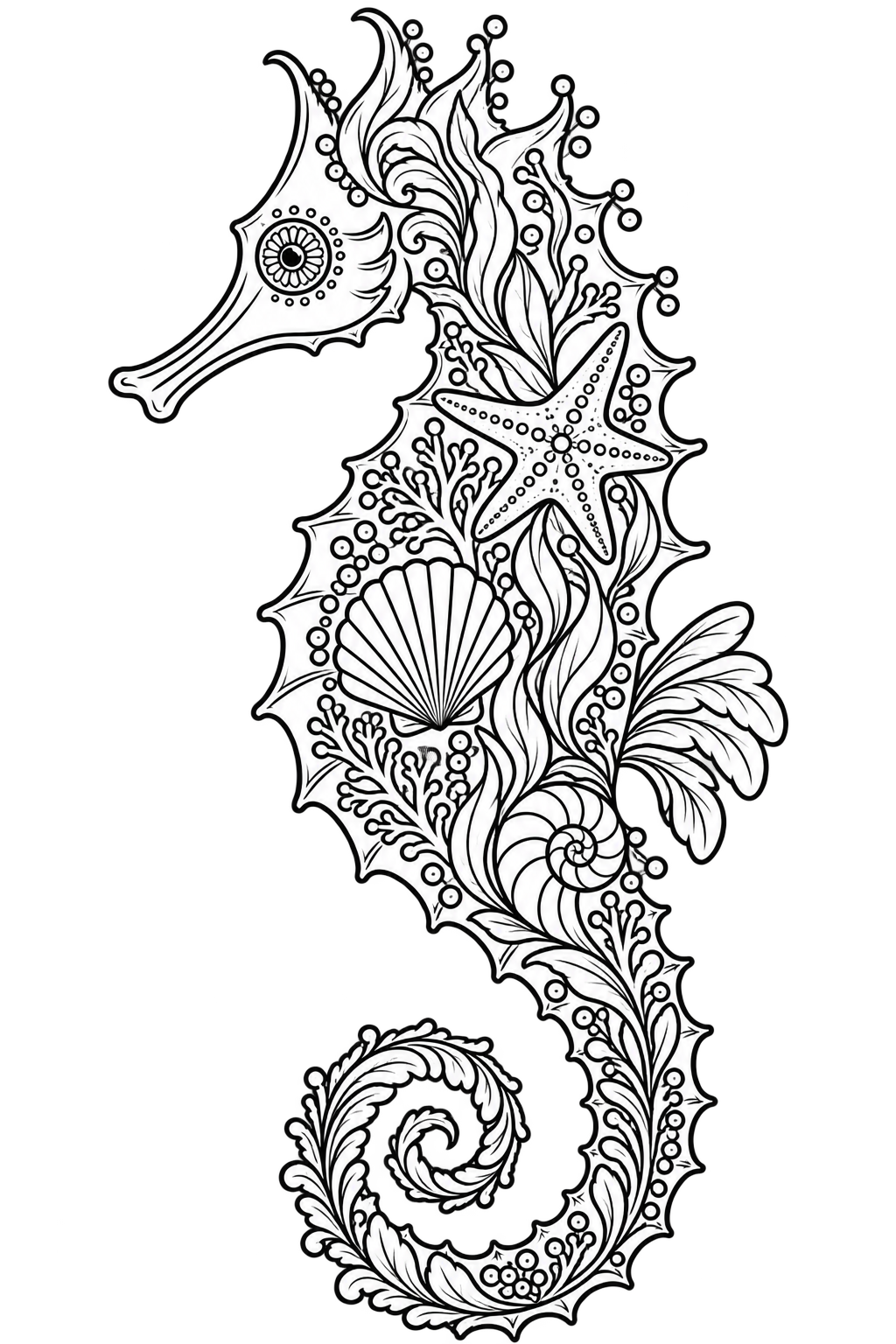 Decorative Creatures: Contemporary Crewelwork – Seahorse