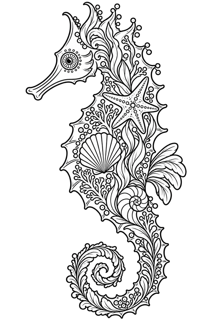 Decorative Creatures: Contemporary Crewelwork – Seahorse
