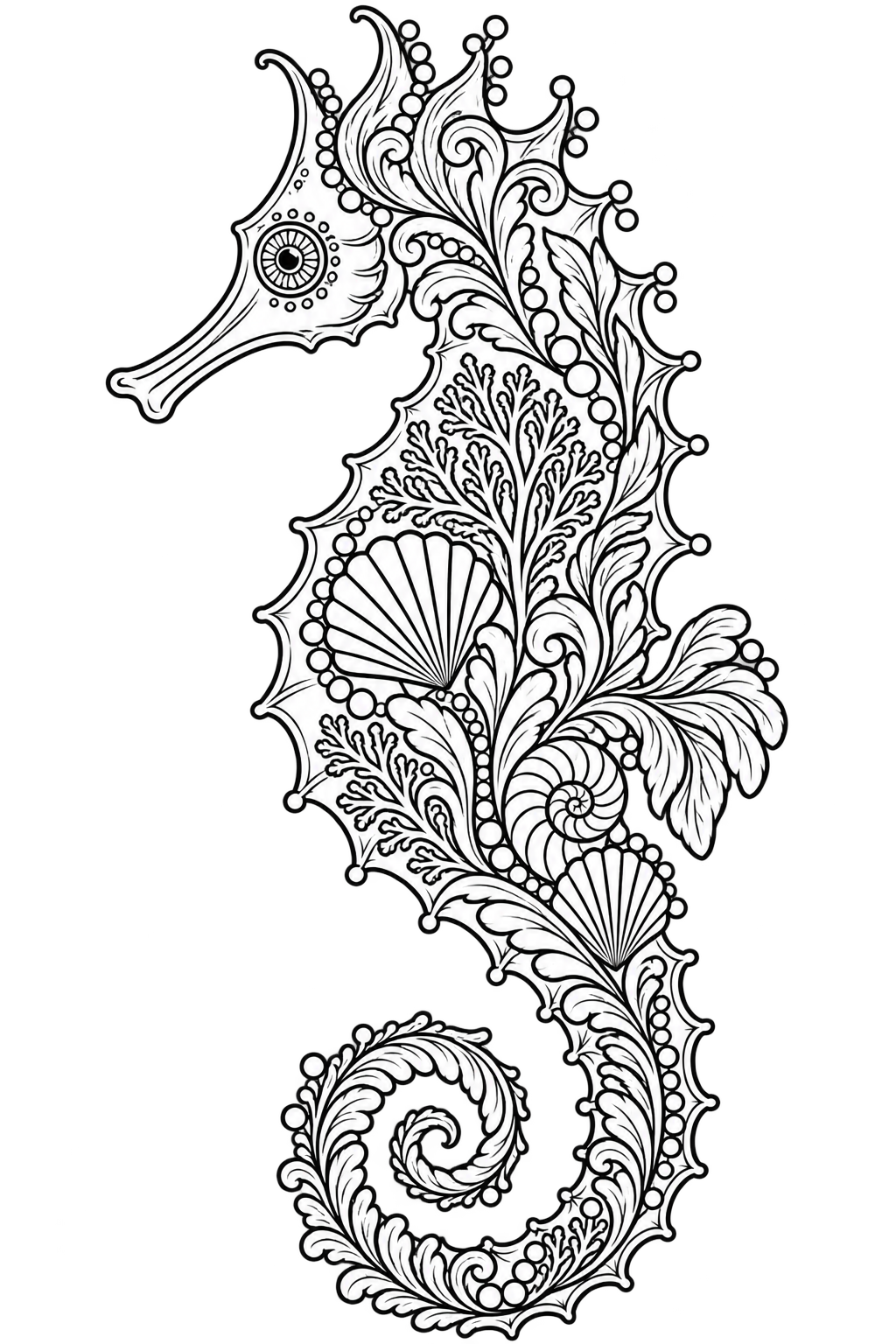 Decorative Creatures: Contemporary Crewelwork – Seahorse