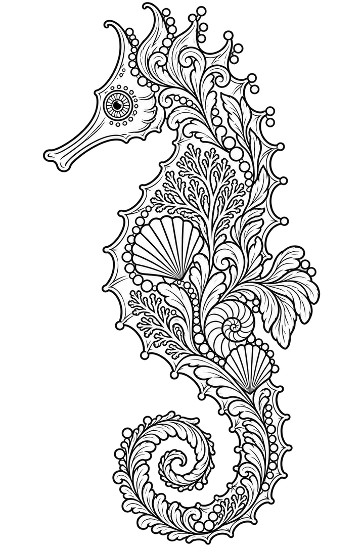 Decorative Creatures: Contemporary Crewelwork – Seahorse