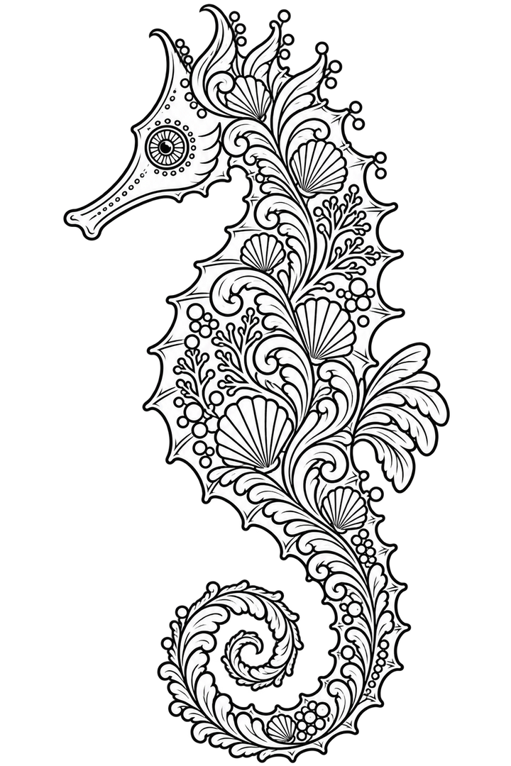 Decorative Creatures: Contemporary Crewelwork – Seahorse