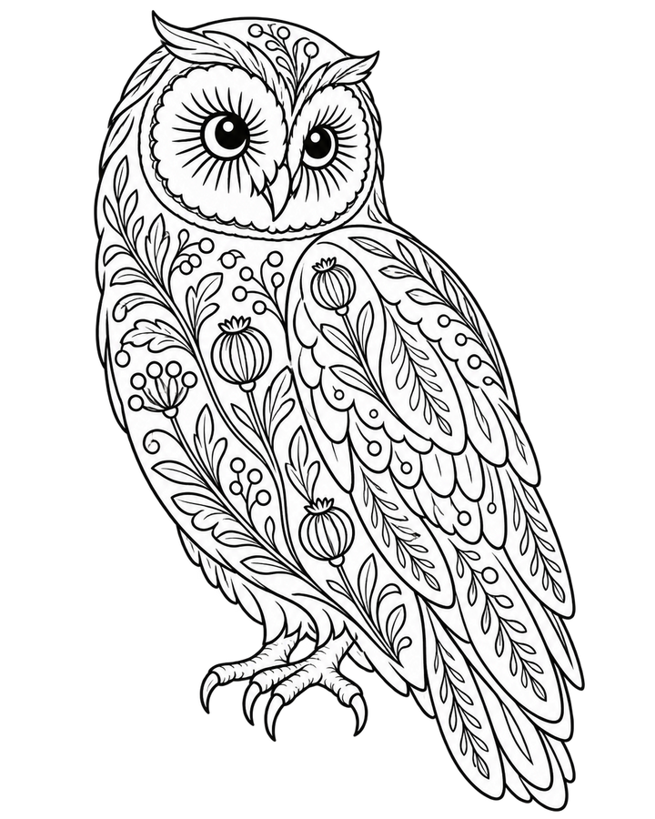 Decorative Creatures: Contemporary Crewelwork – Owl