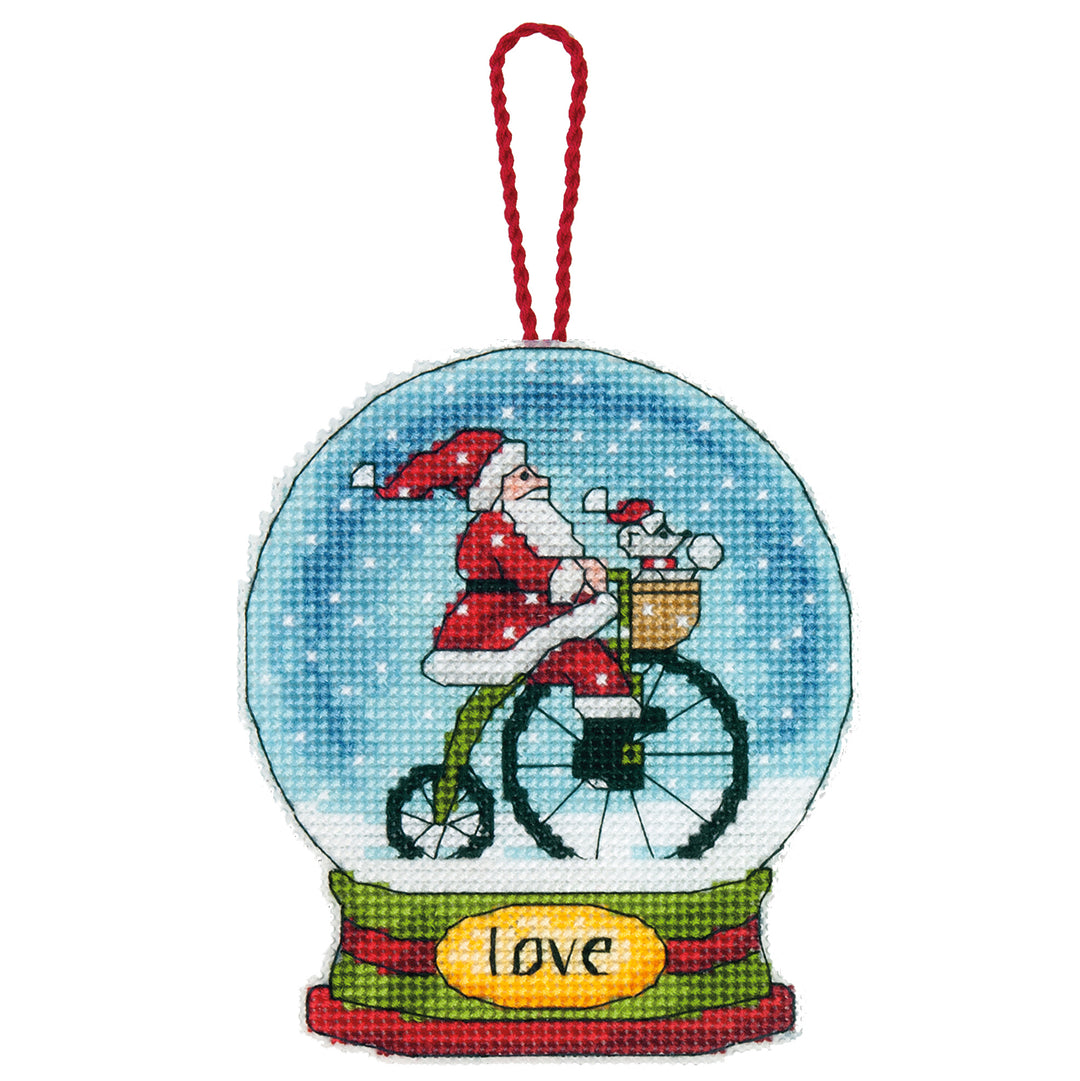 Counted Cross Stitch Kit: Snow Globe: Love