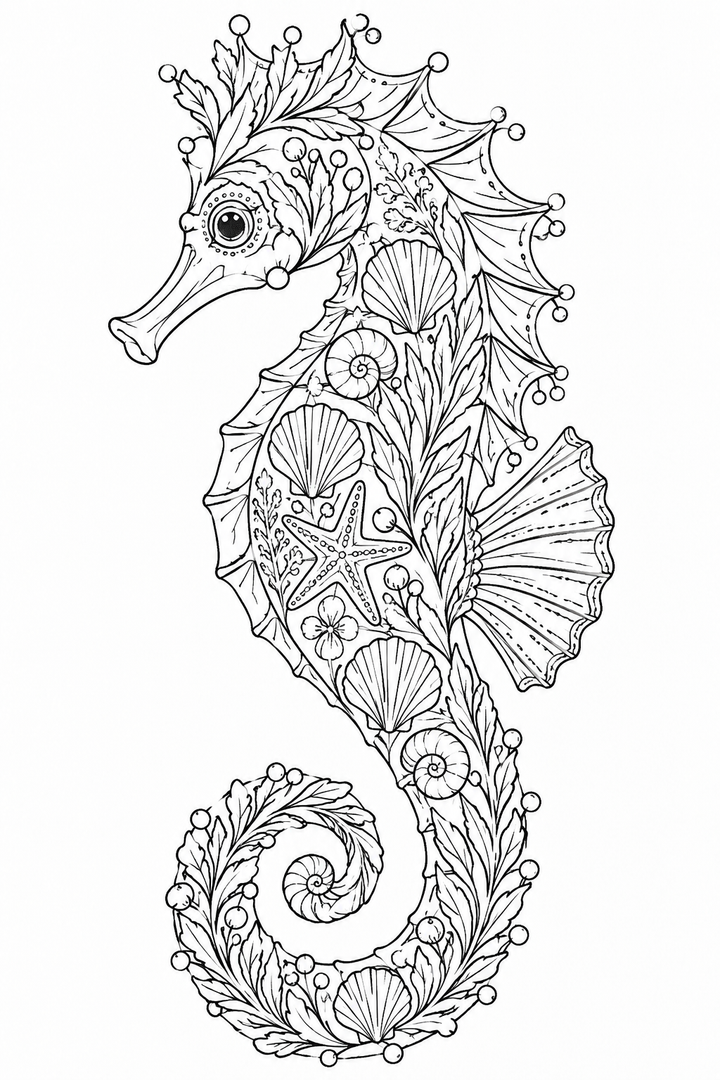 Decorative Creatures: Contemporary Crewelwork – Seahorse