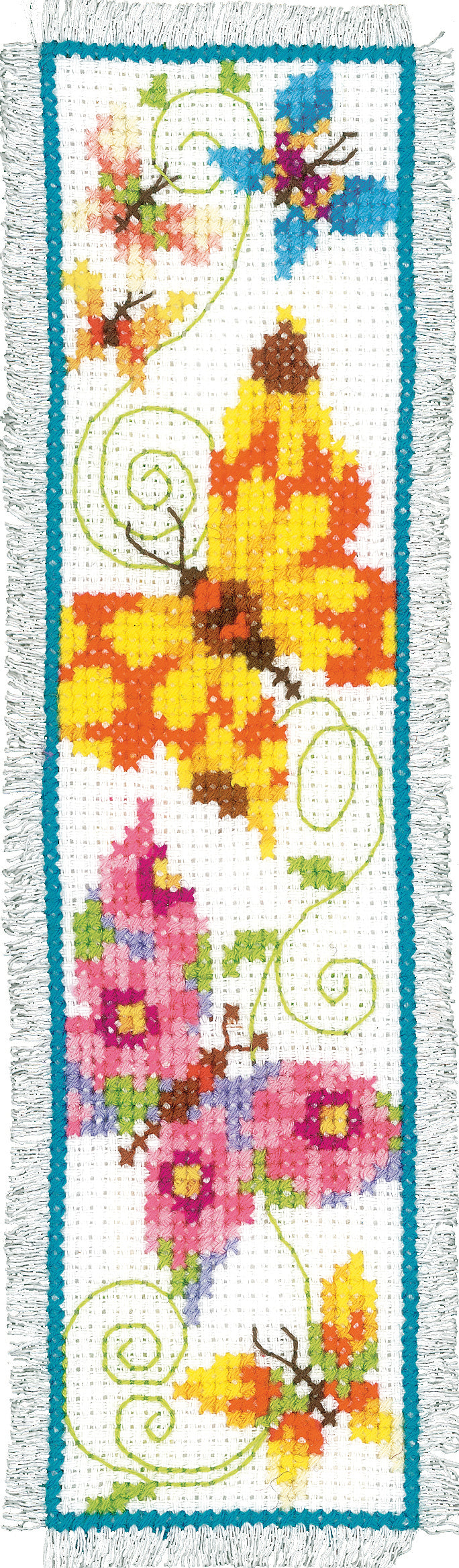 Counted Cross Stitch Kit: Bookmark: Butterflies II