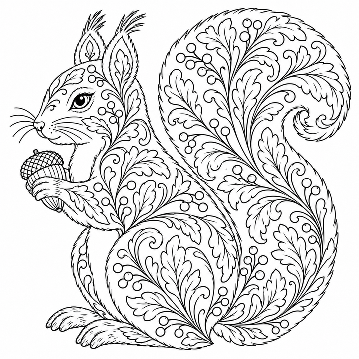 Decorative Creatures: Contemporary Crewelwork – Squirrel