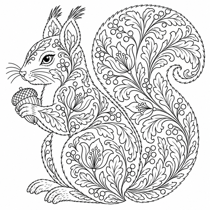 Decorative Creatures: Contemporary Crewelwork – Squirrel