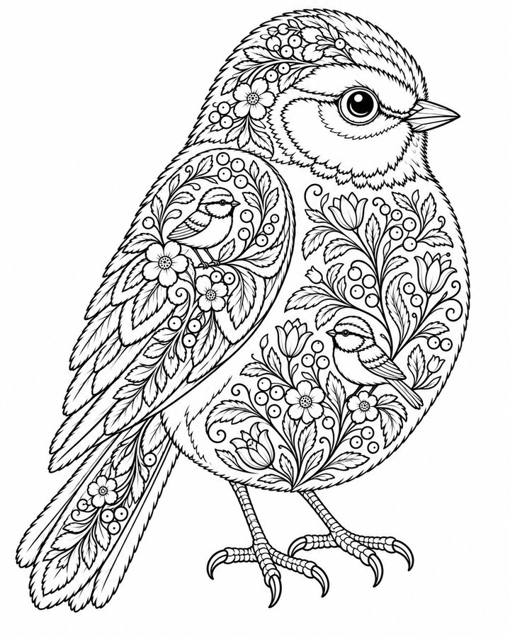 Decorative Creatures: Contemporary Crewelwork – Bird